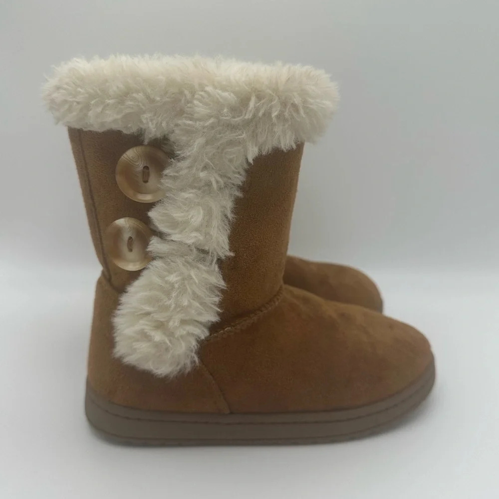 JUMPING BEANS Girl’s Faux Shearling Boots, Size 9